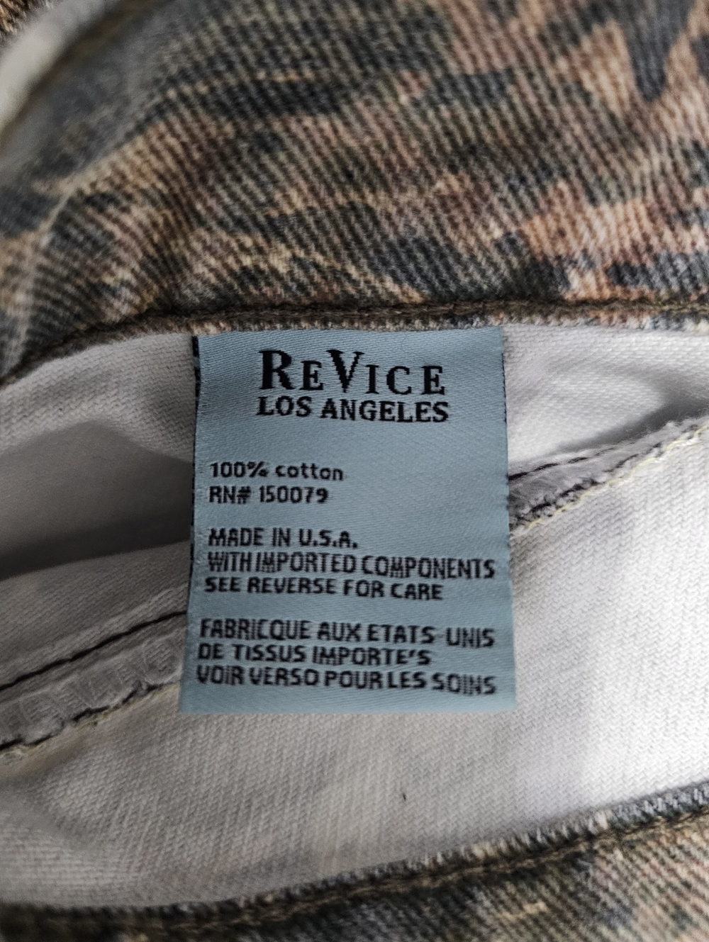 ReVice Los Angeles Camo Cargo Pants Size 24 Wide Leg Y2K Utility Jeans - Picture 7 of 9